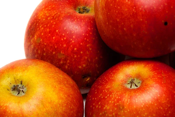 Röda äpplen bakgrund — Stockfoto