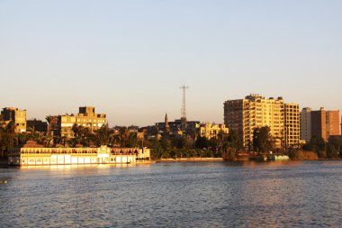 gün batımı Kahire Nil Nehri Köprüsü