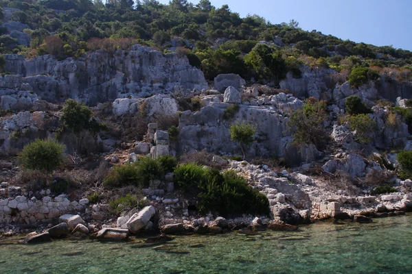 Mare e rocce in Turchia — Foto Stock