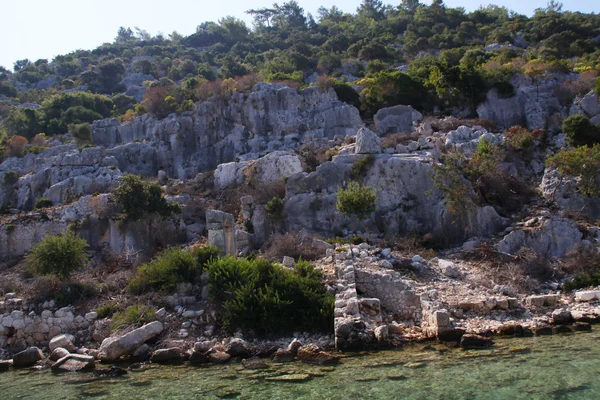 Mare e rocce in Turchia — Foto Stock