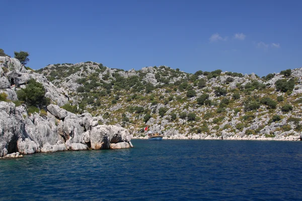 Rock en zee in Turkije — Stockfoto