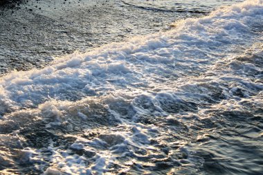 Wave on the sea in the morning clipart