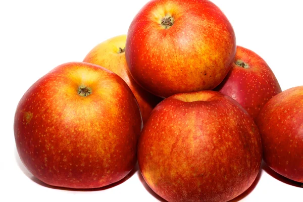 Röda äpplen bakgrund — Stockfoto
