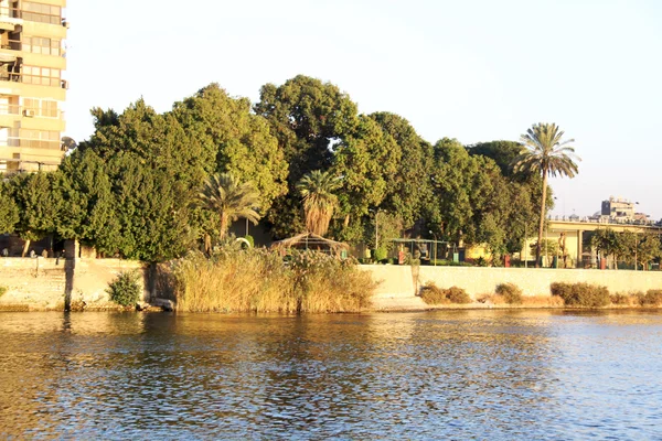 Pôr do sol Cairo do rio Ponte do Nilo — Fotografia de Stock
