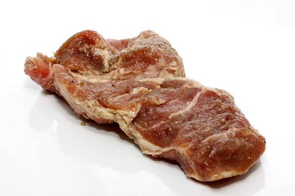 Fresh boneless pork isolated on white background — Stock Photo, Image