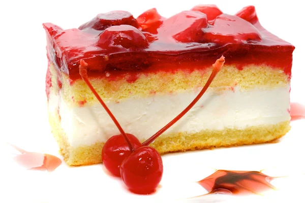 딸기 토 핑과 함께 케이크 — 스톡 사진