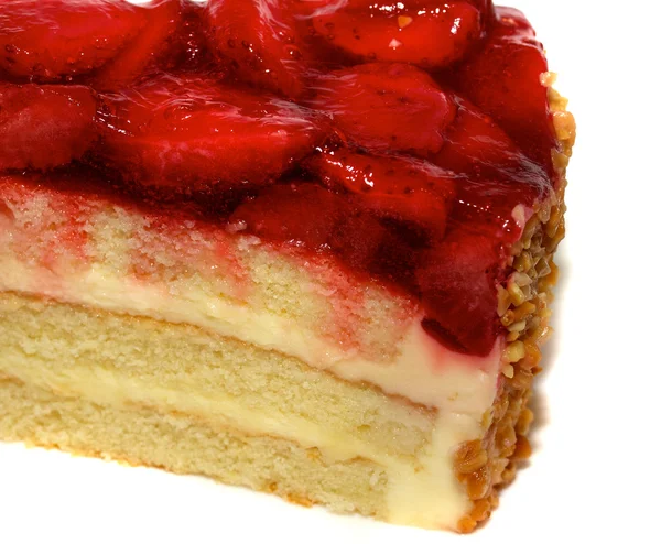 Gâteau avec garniture aux fraises — Photo