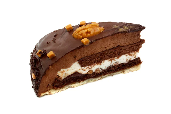 Lanýžový dort s černými čokoládovou omáčkou — Stock fotografie