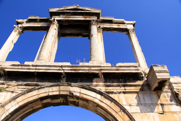 Hadrian's Arch (also known as Hadrian's Gate) was constru — Stock Photo, Image