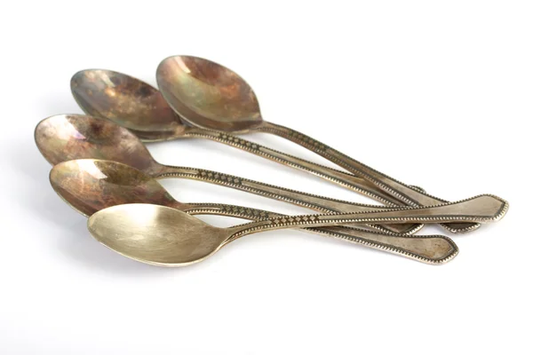 Silver spoon isolated — Stock Photo, Image