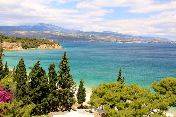 Красивое побережье Греции — стоковое фото