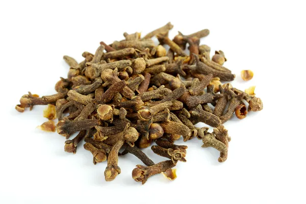 Fragrant clove on white Stock Picture
