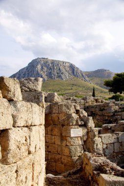 arkeolojik kazı apollo Tapınağı, corinth, Yunanistan.