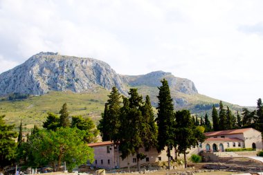 arkeolojik kazı apollo Tapınağı, corinth, Yunanistan.