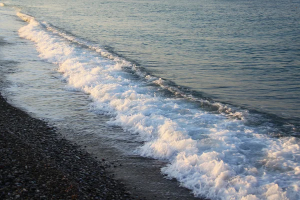 Pláž, středomořské pobřeží, Turecko — Stock fotografie