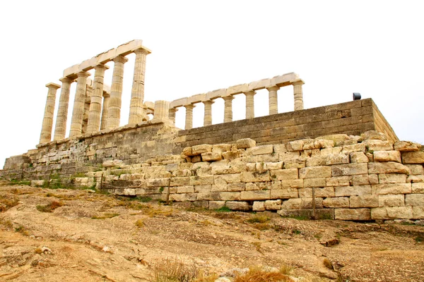 Tempel van poseidon bij Kaap sounion in de buurt van Athene, Griekenland — Stockfoto