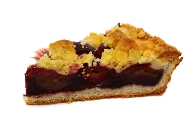 Čerstvě upečený švestkový koláč — Stock fotografie