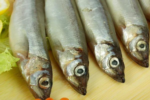 stock image Some smelts isolated on white background