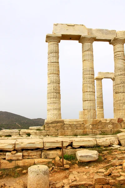 Kuil Poseidon di Cape Sounion dekat Athena, Yunani — Stok Foto