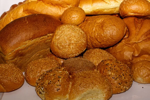 Асортимент запеченого хліба — стокове фото