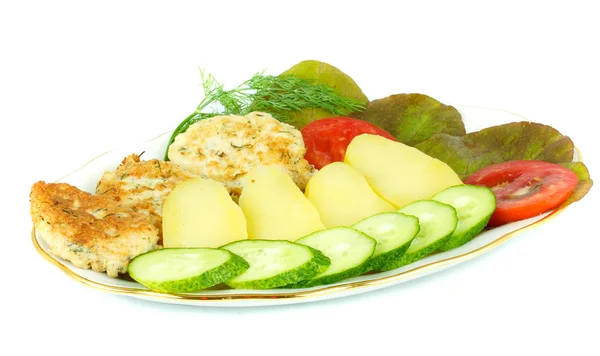 Grillowany stek z warzywami — Zdjęcie stockowe