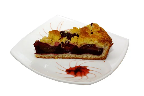 Freshly baked plum cake — Stock Photo, Image