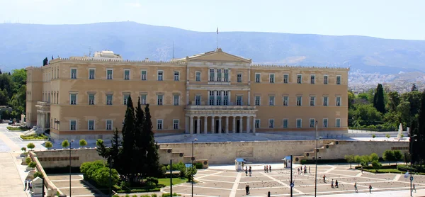 stock image View of greek parliament exterior