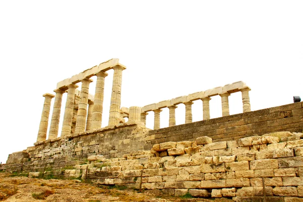 Templo de Poseidón en Cabo Sounion cerca de Atenas, Grecia — Foto de Stock