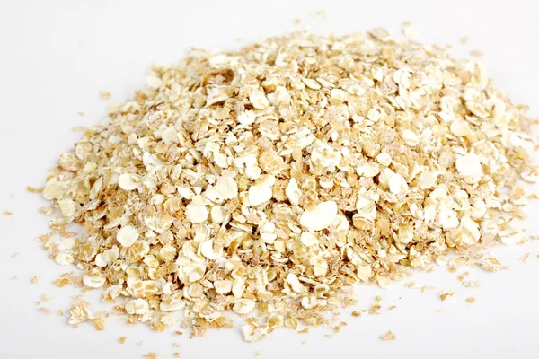 Closeup of oatmeal isolated on white — Stock Photo, Image