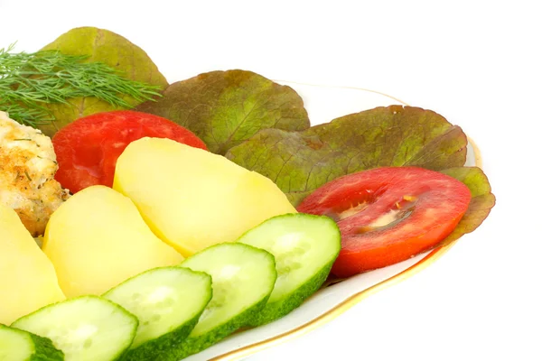 野菜とグリルステーキ — ストック写真