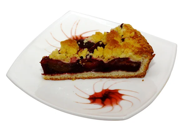 stock image Freshly baked plum cake