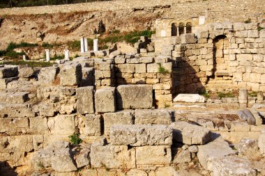 arkeolojik kazı apollo Tapınağı, corinth, Yunanistan.