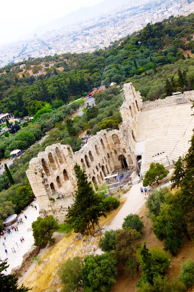 Ncient Theatre of Herodes Atticus is a small building of ancient — стоковое фото
