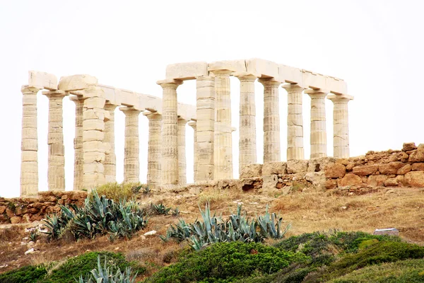 Ναός του Ποσειδώνα στο Σούνιο, κοντά στην Αθήνα, Ελλάδα — Φωτογραφία Αρχείου