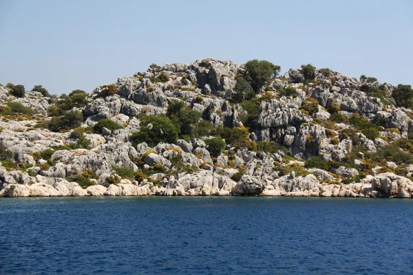 Rock a moře v Turecku — Stock fotografie
