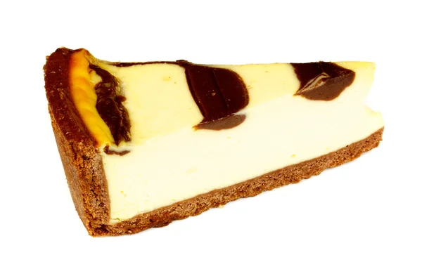 Cheesecake isolato su bianco — Foto Stock