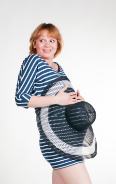 Funny pregnant woman clipart