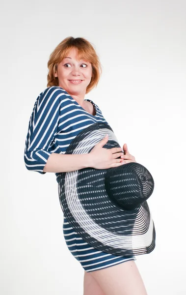 Śmieszne kobieta w ciąży — Zdjęcie stockowe