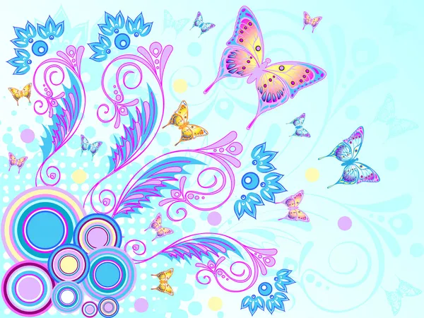 Background with butterfly — Stock Vector