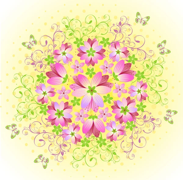 핑크 꽃 추상적인 배경 — 스톡 벡터