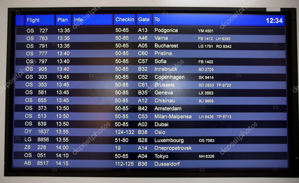 Airport departures board Stock Photo by ©remzi1977 2716562