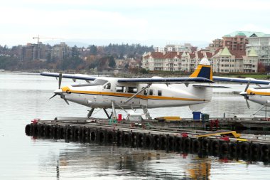 Seaplane.Air harbor in Victoria,Canada clipart