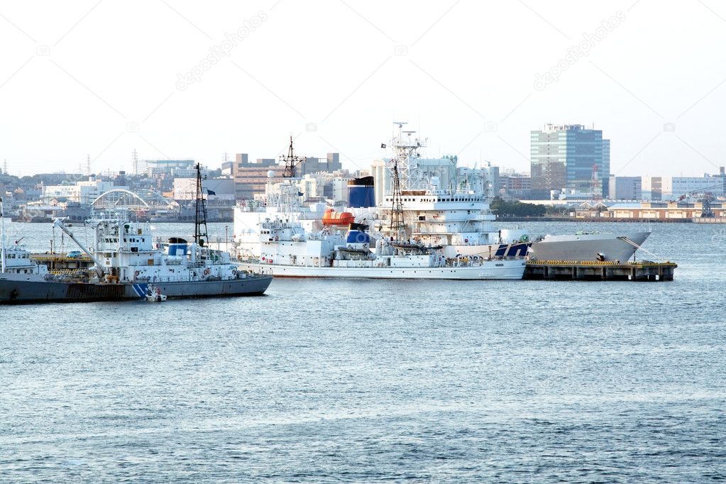 Military ships.Coast Guard.Yokohama