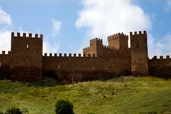 Wall of an ancient Byzantian fortress — Stock Photo, Image