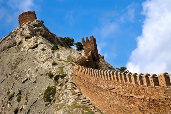 Wall of an ancient Byzantian fortress — Stock Photo, Image