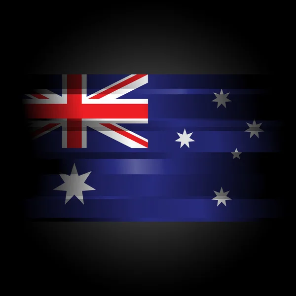黒の背景にオーストラリアの抽象的な旗 — ストック写真