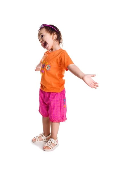 Kleines Mädchen schreit — Stockfoto