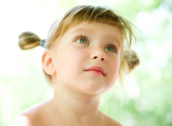 Close-up portret van een meisje — Stockfoto