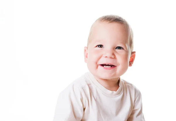 Маленький мальчик с улыбкой — стоковое фото