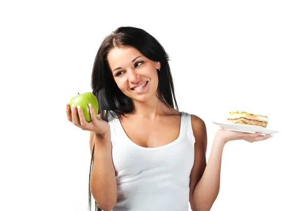 Young girl demonstrating weight loss — Stock Photo, Image